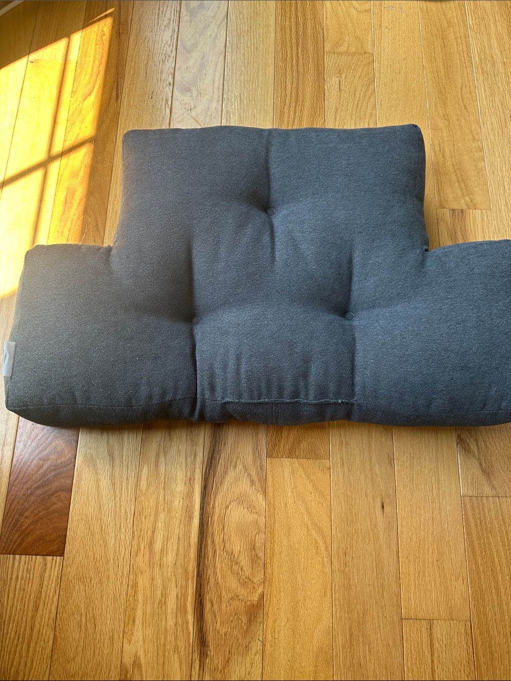 Gray Back Pillow for Recliner Lumbar Support